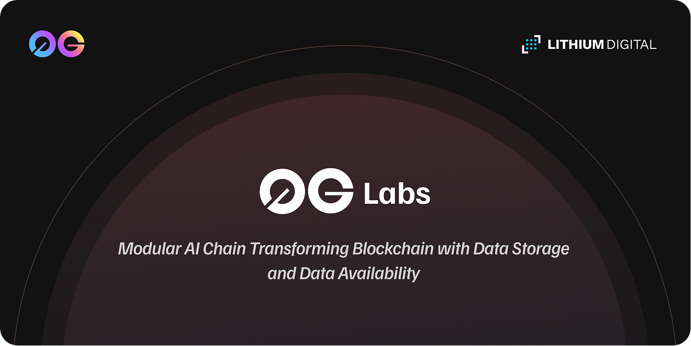 Diagram illustrating 0G Labs four-layer modular architecture for AI blockchains: 0G Chain execution layer, compute network, decentralized storage, and data availability layer